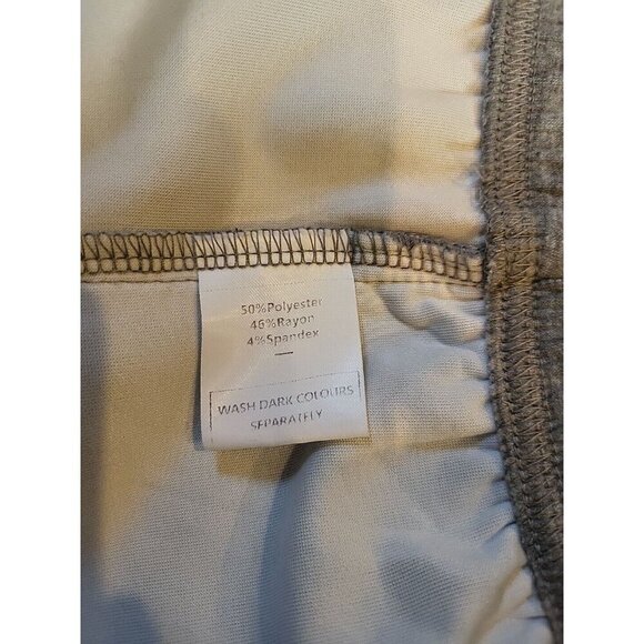 Womens Large Lined Grey Casual Tech Jogger Sweatpants Drawstring With Pockets - Picture 6 of 9